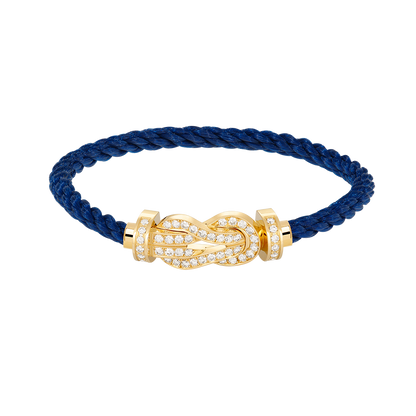 [Cadisa]CHANCE LARGE 8 FIGURE BUCKLE FULLDIAMOND BRACELET GOLD