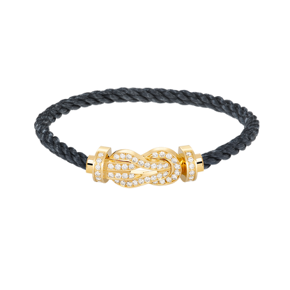 [Cadisa]CHANCE LARGE 8 FIGURE BUCKLE FULLDIAMOND BRACELET GOLD