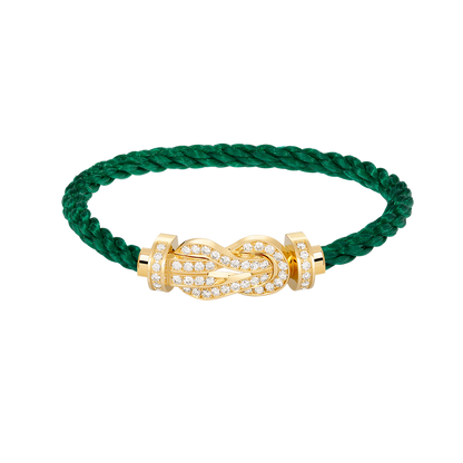 [Cadisa]CHANCE LARGE 8 FIGURE BUCKLE FULLDIAMOND BRACELET GOLD
