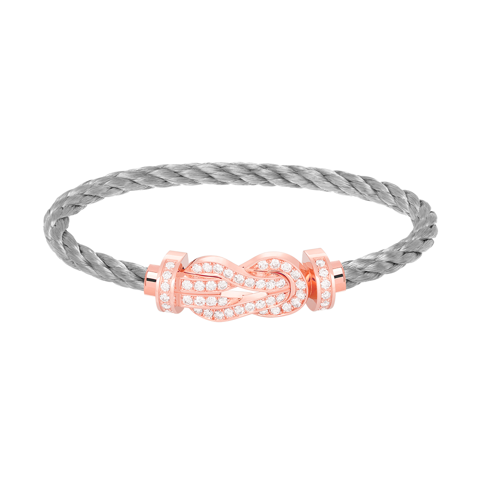 [Cadisa]CHANCE LARGE 8 FIGURE BUCKLE FULL DIAMOND BRACELET ROSE GOLD