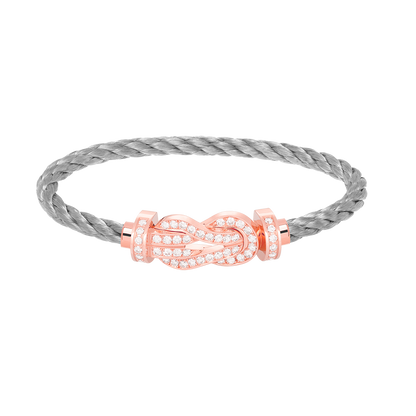 [Cadisa]CHANCE LARGE 8 FIGURE BUCKLE FULL DIAMOND BRACELET ROSE GOLD