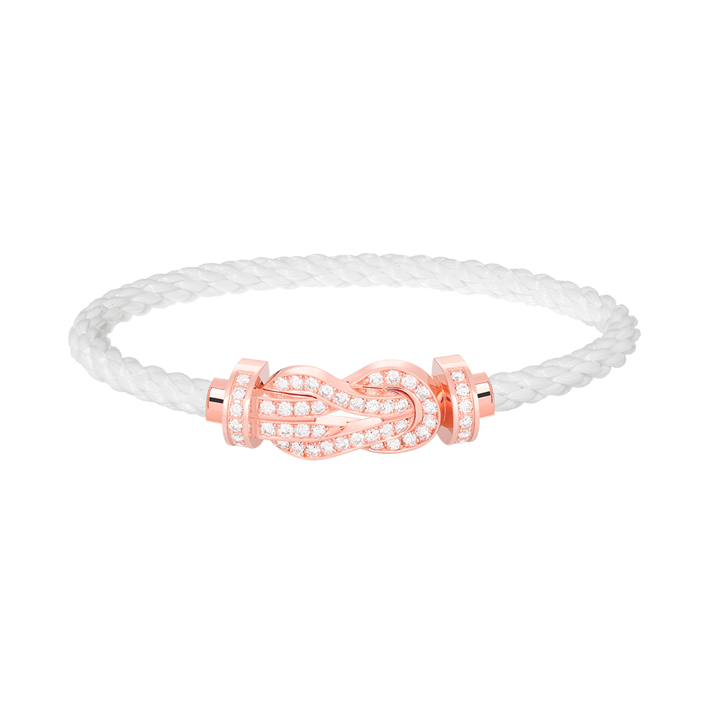 [Cadisa]CHANCE LARGE 8 FIGURE BUCKLE FULL DIAMOND BRACELET ROSE GOLD
