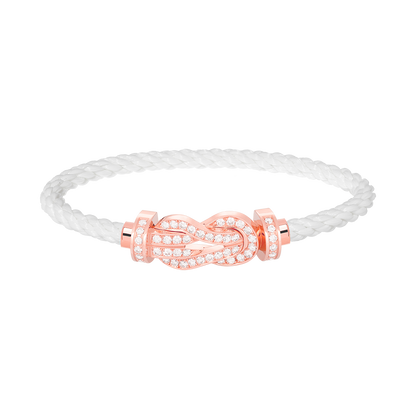 [Cadisa]CHANCE LARGE 8 FIGURE BUCKLE FULL DIAMOND BRACELET ROSE GOLD