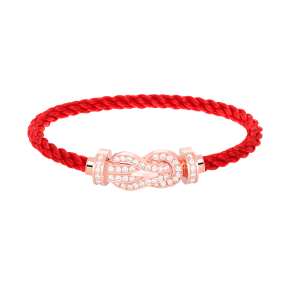[Cadisa]CHANCE LARGE 8 FIGURE BUCKLE FULL DIAMOND BRACELET ROSE GOLD