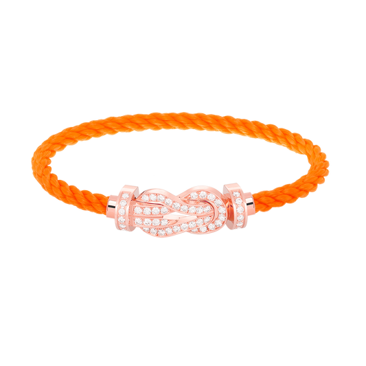 [Cadisa]CHANCE LARGE 8 FIGURE BUCKLE FULL DIAMOND BRACELET ROSE GOLD