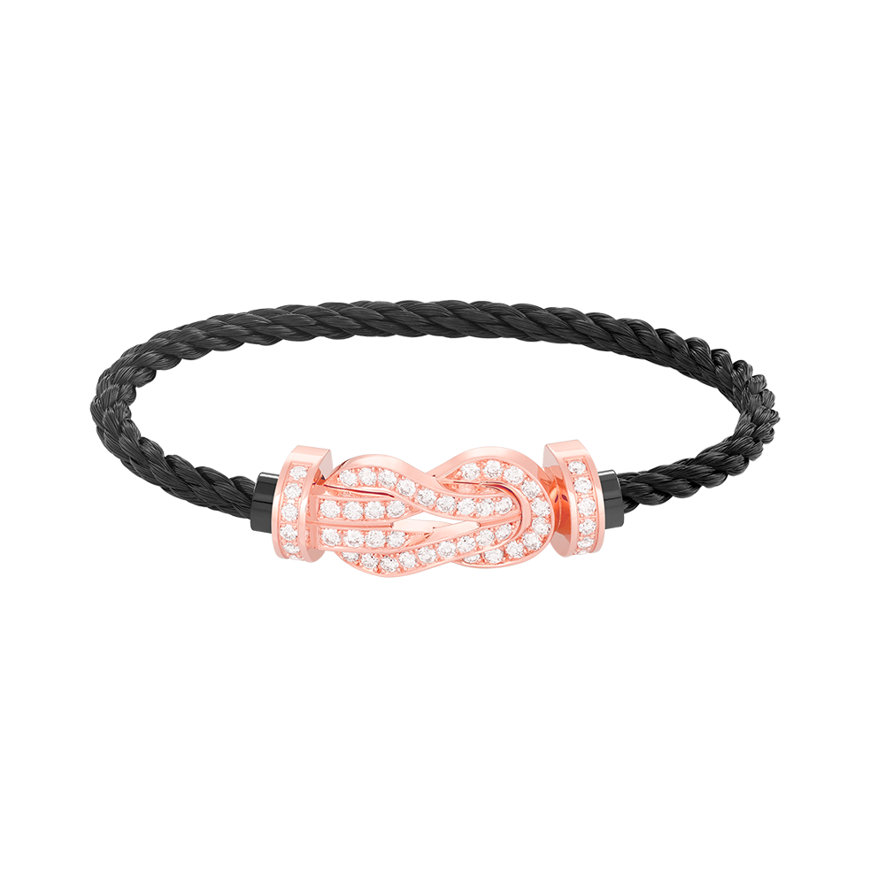 [Cadisa]CHANCE LARGE 8 FIGURE BUCKLE FULL DIAMOND BRACELET ROSE GOLD