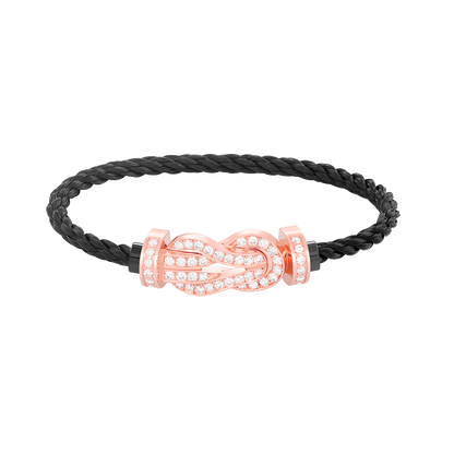 [Cadisa]CHANCE LARGE 8 FIGURE BUCKLE FULL DIAMOND BRACELET ROSE GOLD