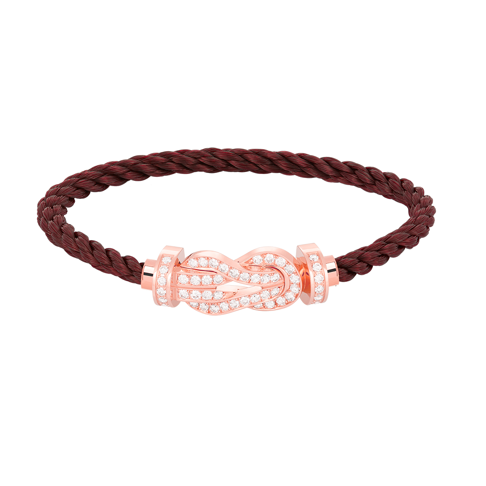 [Cadisa]CHANCE LARGE 8 FIGURE BUCKLE FULL DIAMOND BRACELET ROSE GOLD