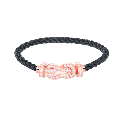 [Cadisa]CHANCE LARGE 8 FIGURE BUCKLE FULL DIAMOND BRACELET ROSE GOLD