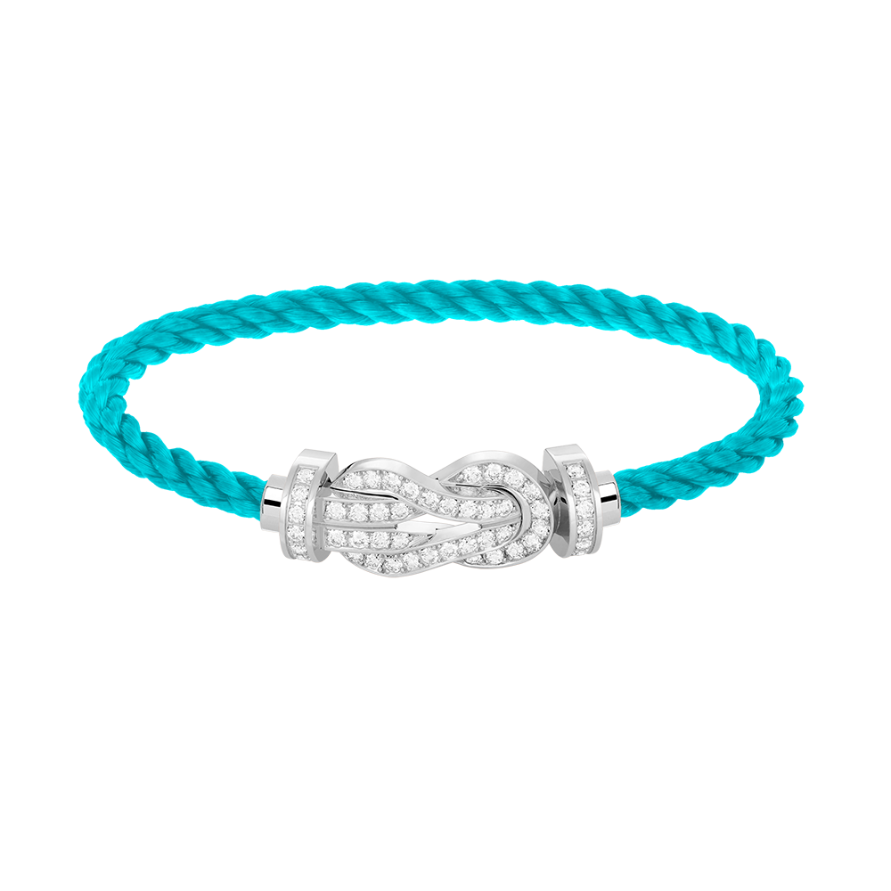 [Cadisa]CHANCE LARGE 8 FIGURE BUCKLE FULL DIAMOND BRACELET SILVER