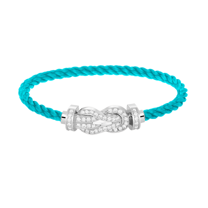 [Cadisa]CHANCE LARGE 8 FIGURE BUCKLE FULL DIAMOND BRACELET SILVER