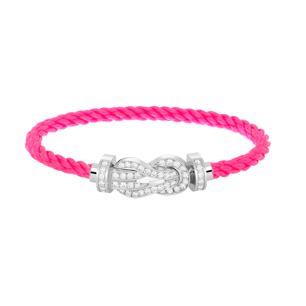 [Cadisa]CHANCE LARGE 8 FIGURE BUCKLE FULL DIAMOND BRACELET SILVER