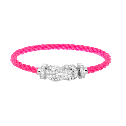 [Cadisa]CHANCE LARGE 8 FIGURE BUCKLE FULL DIAMOND BRACELET SILVER