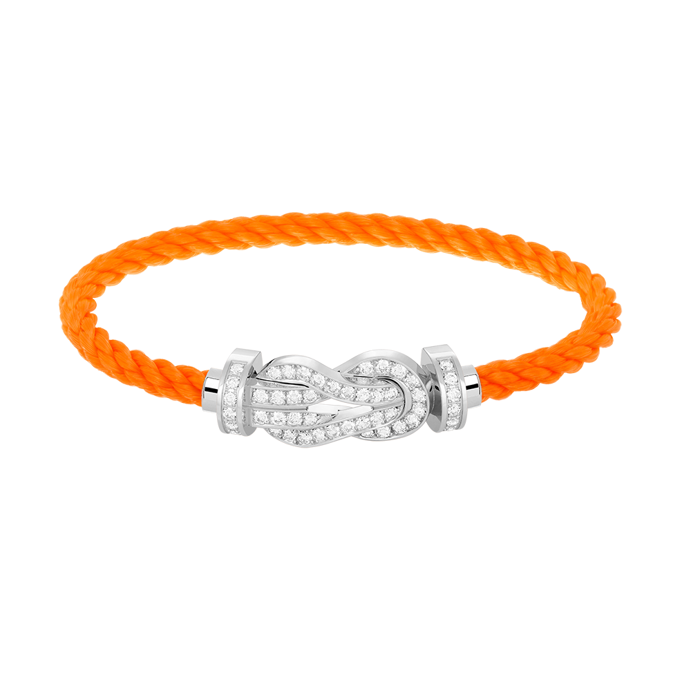 [Cadisa]CHANCE LARGE 8 FIGURE BUCKLE FULL DIAMOND BRACELET SILVER