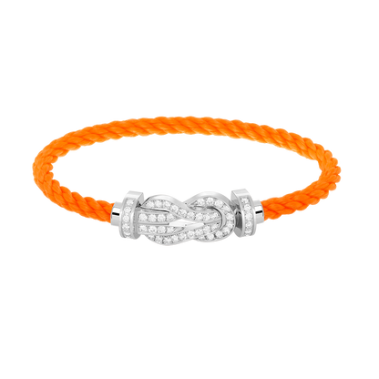 [Cadisa]CHANCE LARGE 8 FIGURE BUCKLE FULL DIAMOND BRACELET SILVER
