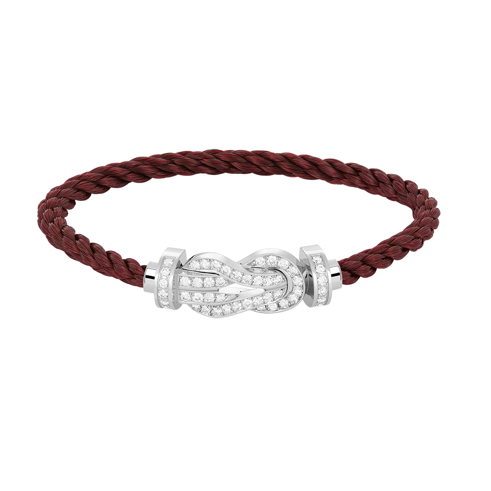 [Cadisa]CHANCE LARGE 8 FIGURE BUCKLE FULL DIAMOND BRACELET SILVER