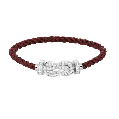 [Cadisa]CHANCE LARGE 8 FIGURE BUCKLE FULL DIAMOND BRACELET SILVER