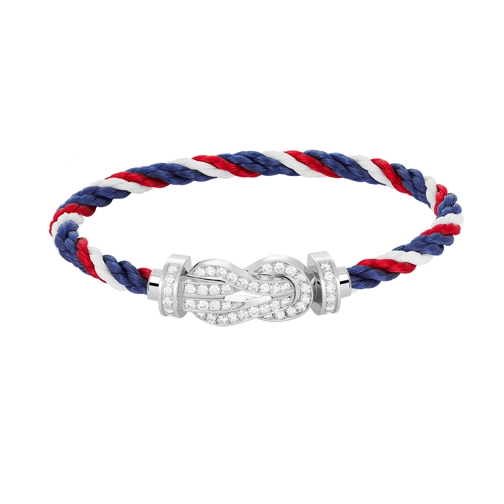 [Cadisa]CHANCE LARGE 8 FIGURE BUCKLE FULL DIAMOND BRACELET SILVER