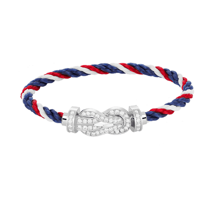 [Cadisa]CHANCE LARGE 8 FIGURE BUCKLE FULL DIAMOND BRACELET SILVER