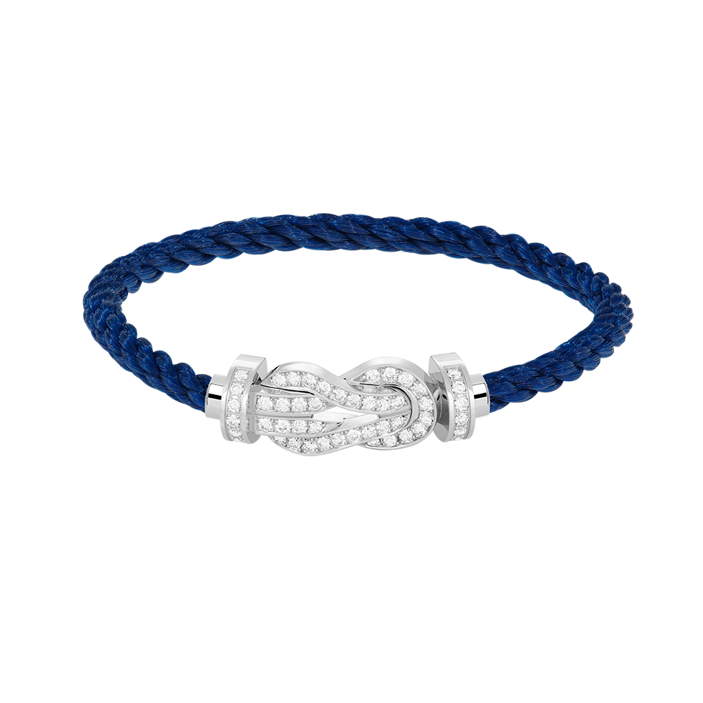[Cadisa]CHANCE LARGE 8 FIGURE BUCKLE FULL DIAMOND BRACELET SILVER