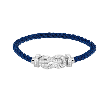 [Cadisa]CHANCE LARGE 8 FIGURE BUCKLE FULL DIAMOND BRACELET SILVER