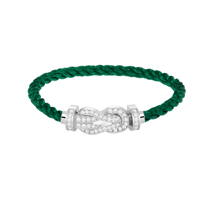[Cadisa]CHANCE LARGE 8 FIGURE BUCKLE FULL DIAMOND BRACELET SILVER