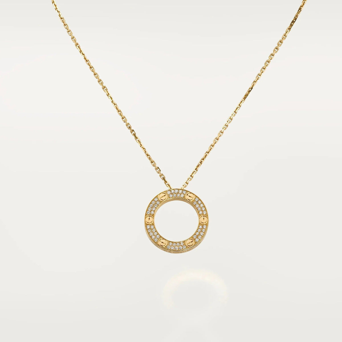 [Cadisa] LOVE NECKLACE 16MM  FULL DIAMOND