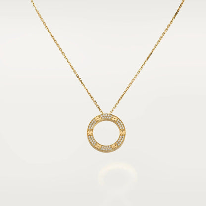 [Cadisa] LOVE NECKLACE 16MM  FULL DIAMOND