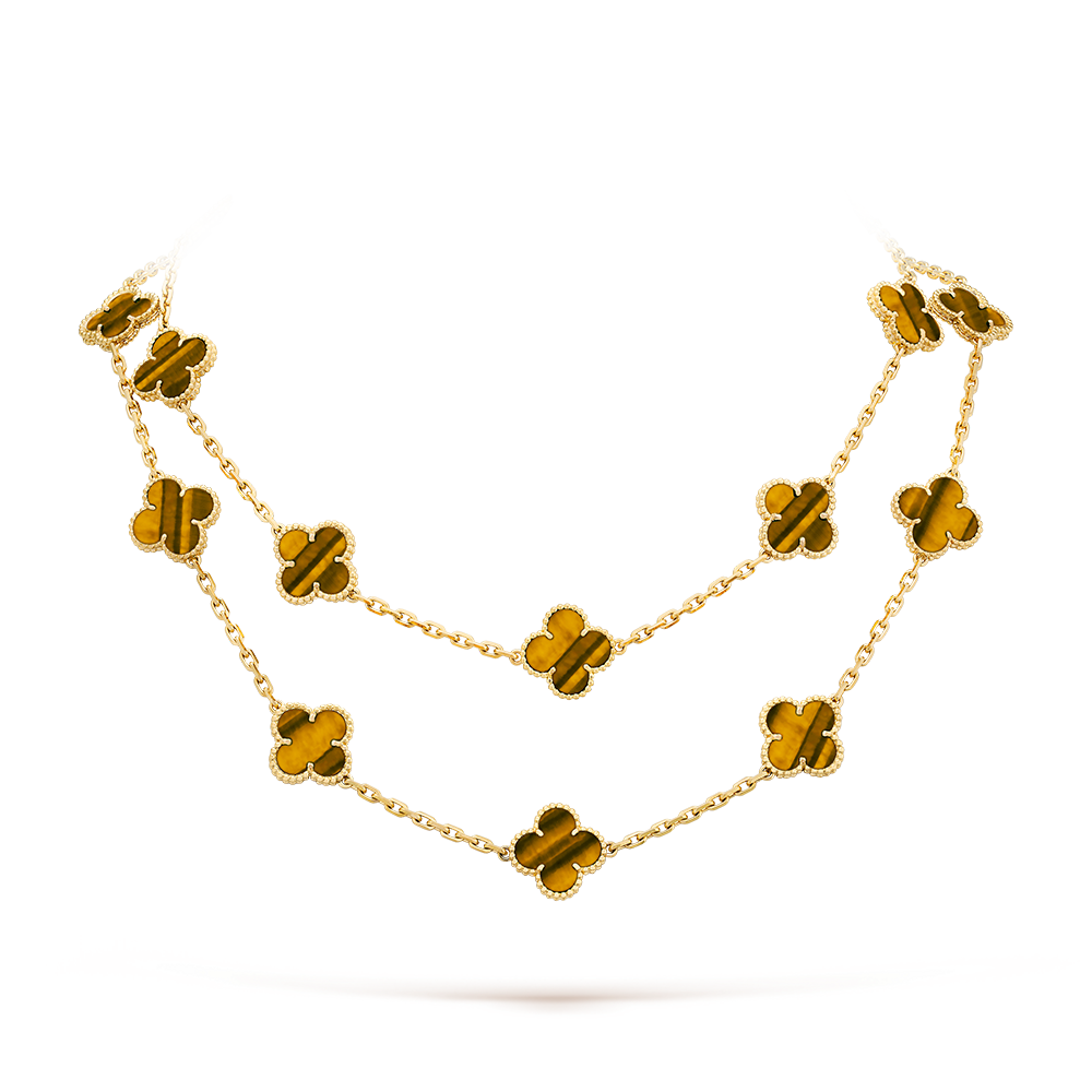 [Cadisa]CLOVER 20 MOTIFS TIGER EYE ROSE GOLD