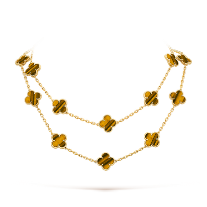 [Cadisa]CLOVER 20 MOTIFS TIGER EYE ROSE GOLD