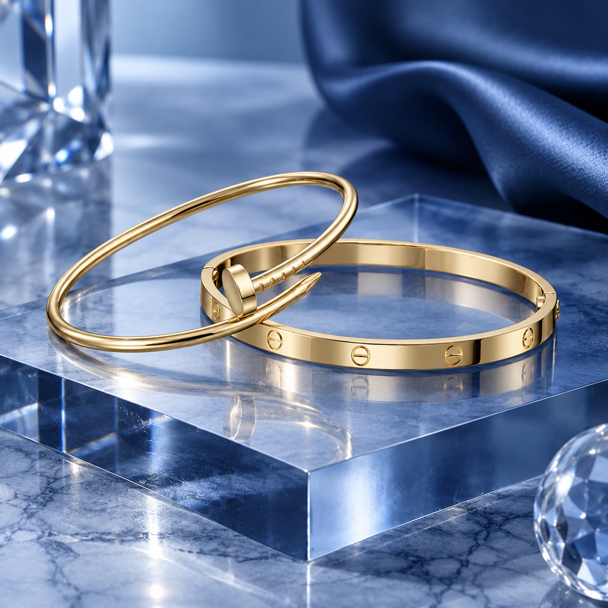 [Cadisa] LOVE & JUSTE Classic Bracelet Stack Set