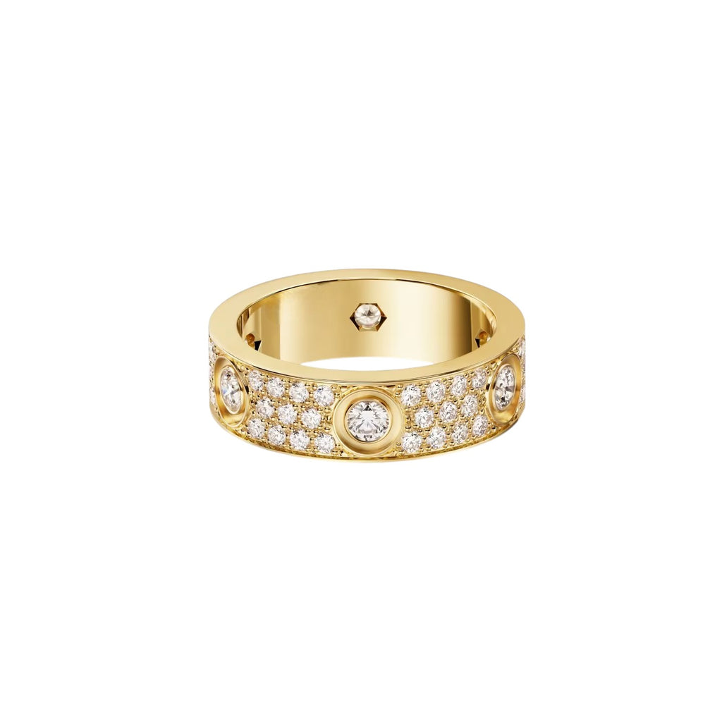[Cadisa] LOVE 5.5MM FULL-PAVE 6-DIAMOND RING