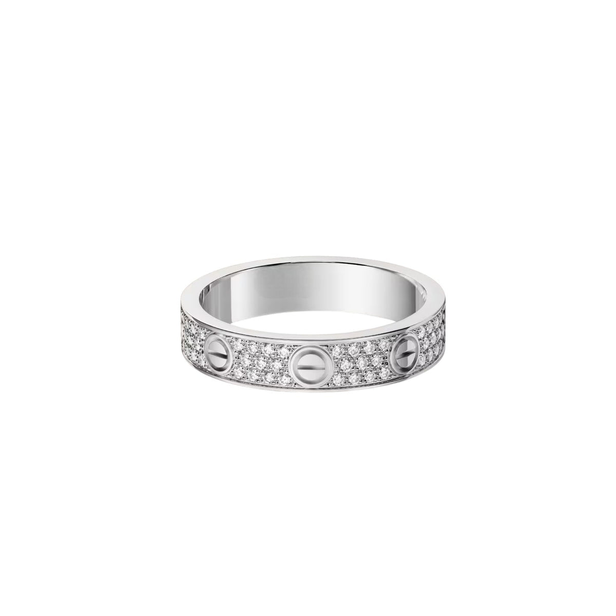 [Cadisa] LOVE RING 4.0MM DIAMOND PAVED