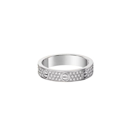 [Cadisa] LOVE RING 4.0MM DIAMOND PAVED