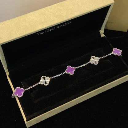 [Cadisa] CLOVER 5 MOTIF VIOLET BRACELET COLLECTION