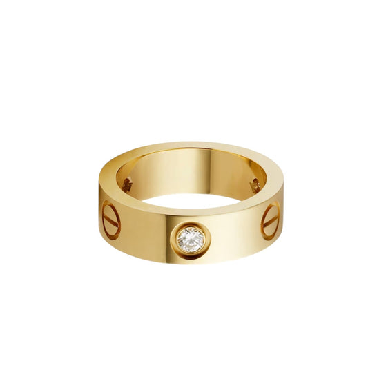 [Cadisa] LOVE 5.5MM 3 DIAMOND RING
