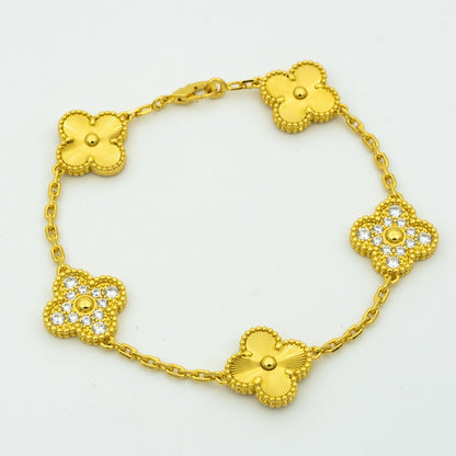 [Cadisa] CLOVER 5 MOTIF LASER BRACELET COLLECTION
