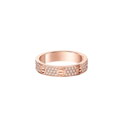 [Cadisa] LOVE RING 4.0MM DIAMOND PAVED