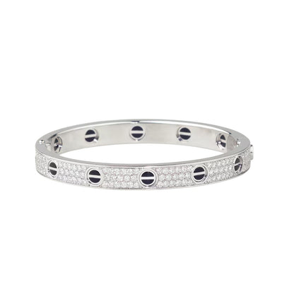 [Cadisa] LOVE BRACELET 6.1MM DIAMOND-PAVED CERAMIC