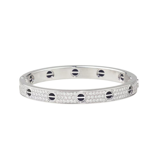 [Cadisa] LOVE BRACELET 6.1MM DIAMOND-PAVED CERAMIC
