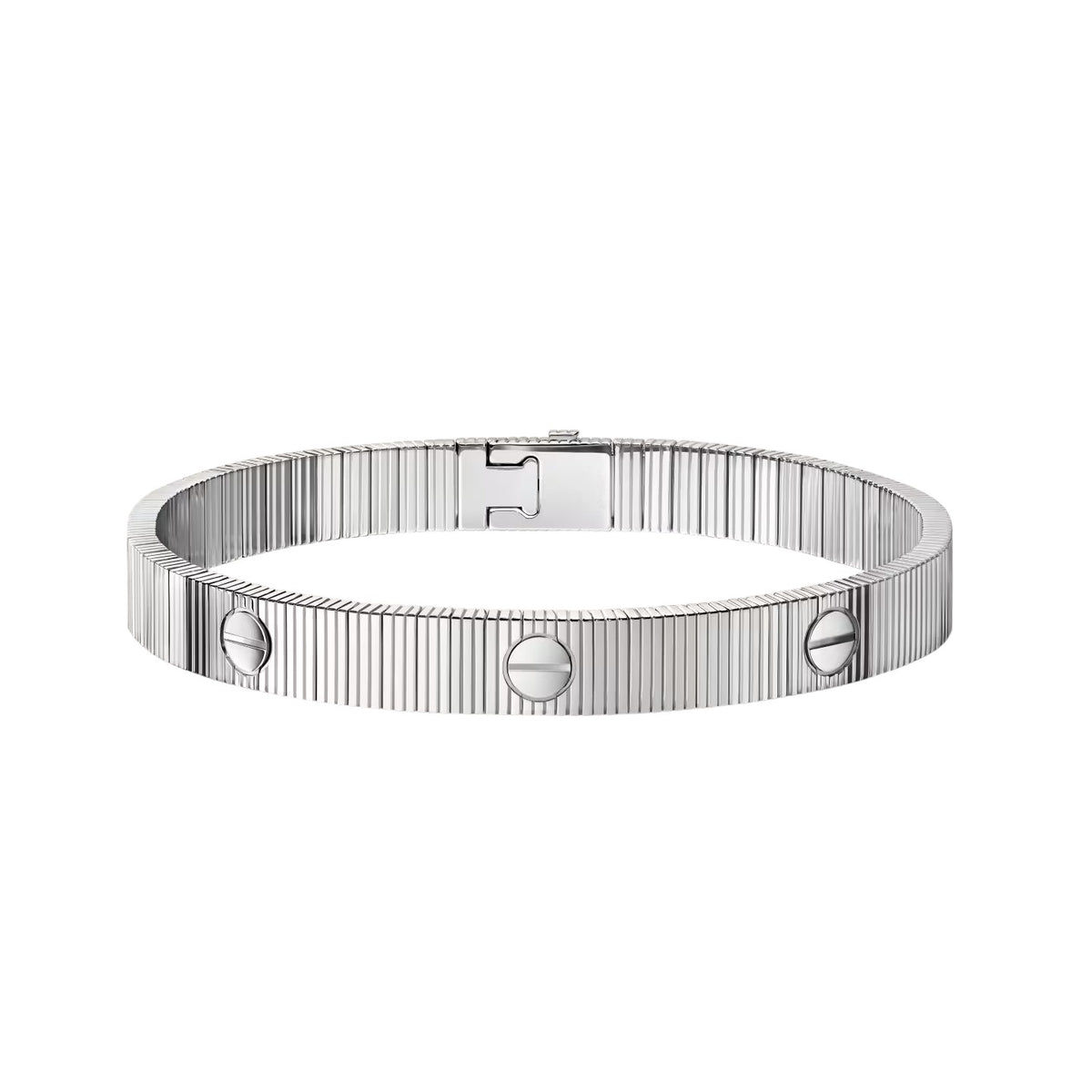 [Cadisa]Clover & Love Sliver 2-Piece Bracelet Stack Set