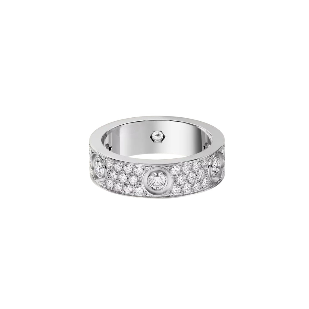 [Cadisa] LOVE 5.5MM FULL-PAVE 6-DIAMOND RING