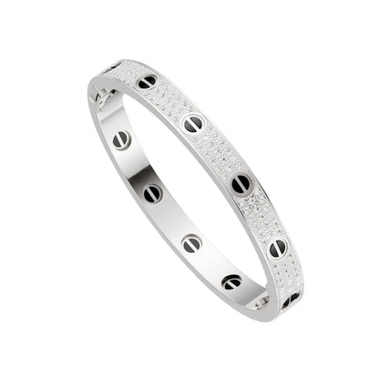 [Cadisa] LOVE BRACELET 6.1MM DIAMOND-PAVED CERAMIC