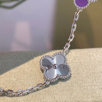 [Cadisa] CLOVER 5 MOTIF VIOLET BRACELET COLLECTION