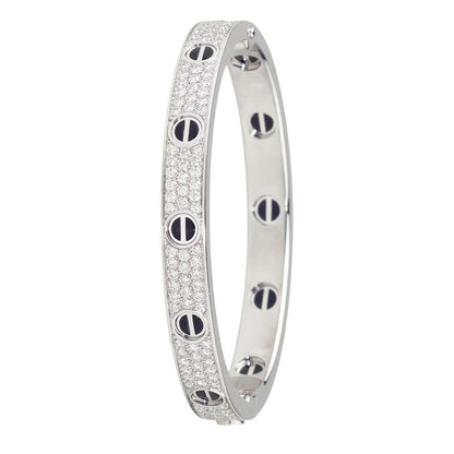 [Cadisa] LOVE BRACELET 6.1MM DIAMOND-PAVED CERAMIC