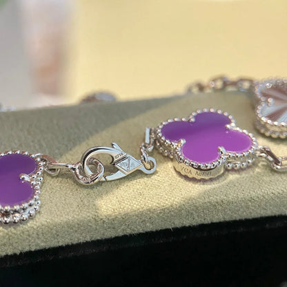 [Cadisa] CLOVER 5 MOTIF VIOLET BRACELET COLLECTION