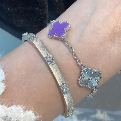 [Cadisa] CLOVER 5 MOTIF VIOLET BRACELET COLLECTION