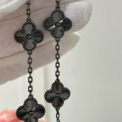 [Cadisa JEWELRY]CLOVER 5 MOTIF BLACK BRACELET