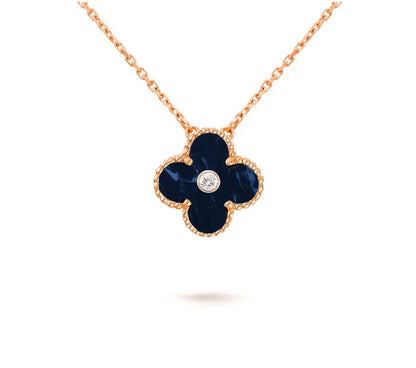 [Cadisa]CLOVER 15MM DIAMOND SINGLE FLOWER NECKLACE COLLECTION