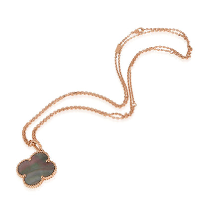 [Cadisa]CLOVER 25MM GOLD DARK MOP BIG CLOVER NECKLACE